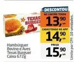 Tenda Atacado Texas burguer - hambúrguer bovino e aves oferta