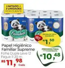 Novo Atacarejo Familiar - papel higiênico supreme oferta