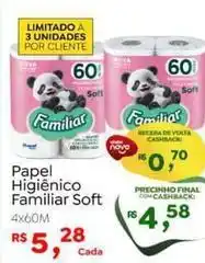 Novo Atacarejo Familiar - papel higiênico soft oferta