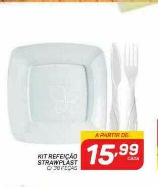 GBarbosa Kit Refeição Strawplast oferta
