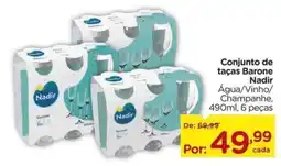 Carrefour Conjunto de taças Barone Nadir Água/Vinho/Champanhe oferta