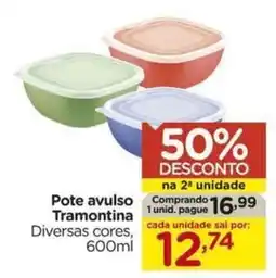 Carrefour Pote avulso Tramontina Diversas cores oferta