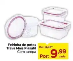 Carrefour Feirinha de potes Trava Mais Plasútil Com tampa oferta
