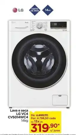 Carrefour Lava e Seca LG VCA5014WC4 oferta