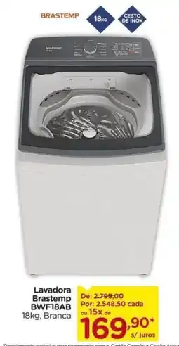 Carrefour Lavadora Brastemp BWF18AB oferta