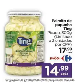 Carrefour Palmito de pupunha ting picado oferta