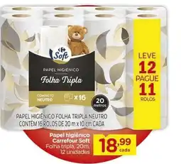 Carrefour Papel higiênico carrefour soft folha tripla oferta