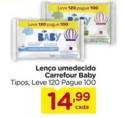 Carrefour Lenço umedecido Carrefour Baby Tipos oferta