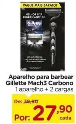 Carrefour Aparelho para barbear Gillette Mach3 Carbono oferta