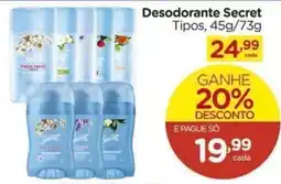 Carrefour Desodorante Secret Tipos oferta