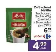 Carrefour Melitta - café solúvel oferta