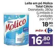 Carrefour Molico - leite em pó total oferta
