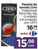 Carrefour Cirio - passata de tomate oferta