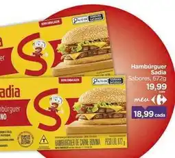 Carrefour Sadia - hambúrguer oferta