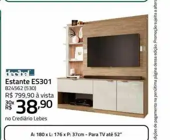 Lojas Lebes Decibal Estante Es301 oferta