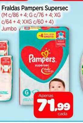 Nordestão Fraldas Pampers Supersec oferta