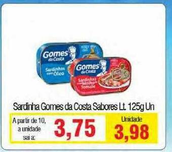 Spani Atacadista Sardinha Gomes Da Costa Sabores oferta