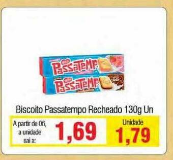 Biscoito Passatempo Recheado