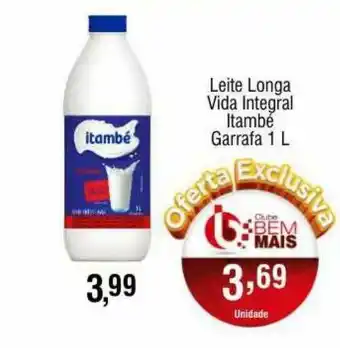 Supermercado Bem Barato Leite Longa Vida Integral Itambé Garrafa oferta