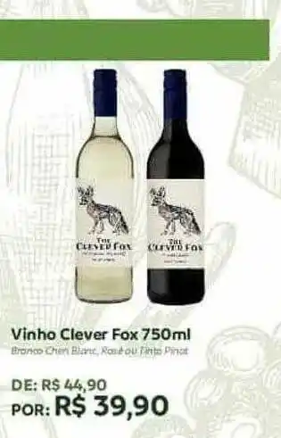 Hiperideal Supermercados Vinho Clever Fox oferta