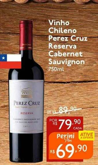 Perini Vinho Chileno Perez Cruz Reserva Cabernet Sauvignon oferta