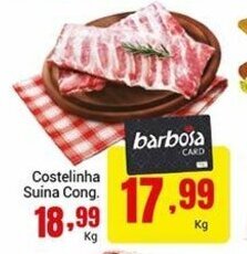 Barbosa Supermercados Costelinha Suina Cong. 1kg oferta