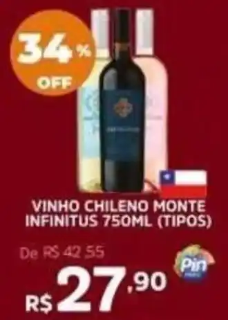 Vinho chileno monte infinitus 750ml (tipos)