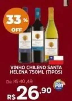 Pinheiro Supermercado vinho chileno santa helena 750ml (tipos) oferta