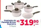 Supermercados Mateus Conjunto de Panelas Brinox Suprema oferta