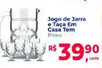 Supermercados Mateus Jogo de Jarra e Taça Em Casa Tem Pine oferta