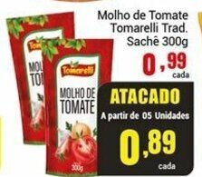 Barbosa Supermercados Molho de Tomate Tomarelli 300g tradicional oferta