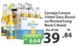 Del Moro Supermercados Cerveja Corona Zero Alcool ou Normal Long Neck C/6und oferta