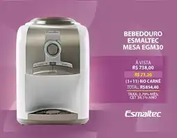 Lojas Cem Bebedouro Esmaltec Mesa EGM30 oferta