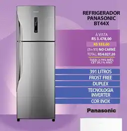 Lojas Cem Refrigerador panasonic bt44x oferta