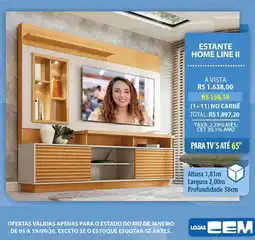 Lojas Cem Estante Home Line II oferta