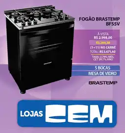 Lojas Cem Fogão Brastemp BFS5V oferta