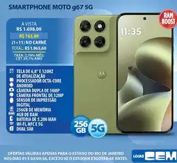 Lojas Cem Smartphone Moto g67 5G oferta