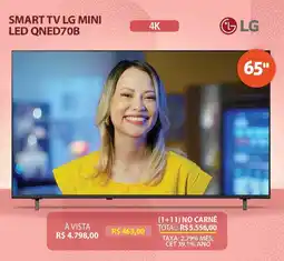 Lojas Cem Smart tv lg mini led qned70b oferta