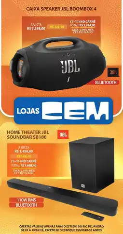 Lojas Cem Caixa speaker jbl boombox 4 oferta