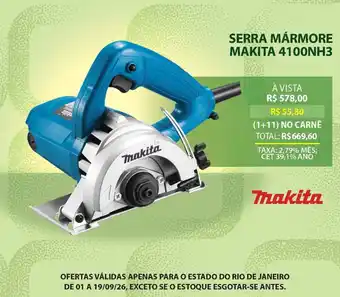 Lojas Cem serra mármore makita 4100nh3 oferta