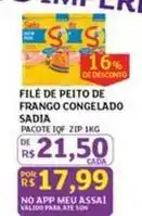 Sadia - file de peito de frango congelado