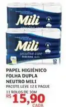 Assaí Atacadista Mili - papel higiênico folha dupla oferta