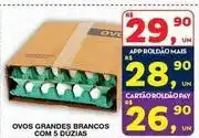 Rs - ovos grandes brancos com 5 duzias