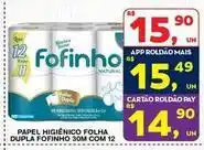 Roldão Fofinho - papel higiênico folha dupla com 12 oferta
