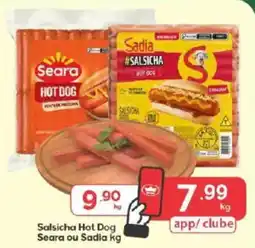 Supermercados Princesa Salsicha Hot Dog Seara ou Sadia oferta