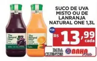 Sucos de uva misto ou de laranja natural one