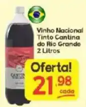 Supermercados Princesa Vinho Nacional Tinto Cantina do Rio Grande oferta