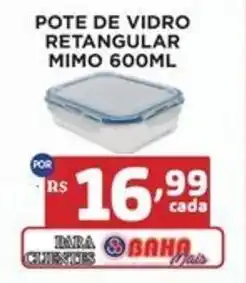 Bahamas Mix Pote de vidro retangular mimo oferta