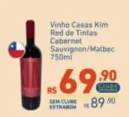 Extrabom Supermercados Vinho Casas Kim Red de Tintas Cabernet Sauvignon/Malbec oferta