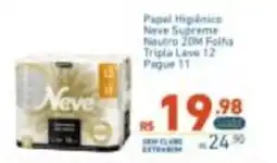Extrabom Supermercados Papel Higiênico Neve Supreme Neutro 20M Folha Tripla Leve 12 oferta